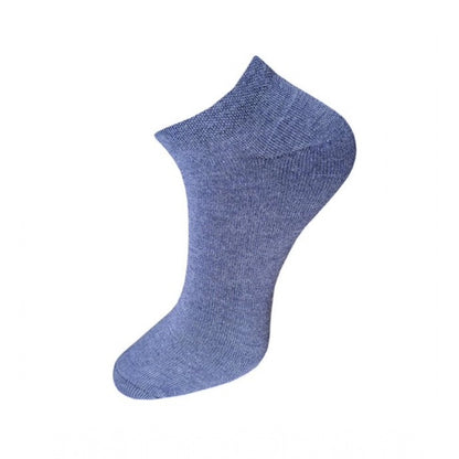 3_Pair Set Unisex Casual Cotton Solid Ankle Length Socks (Multicolor)
