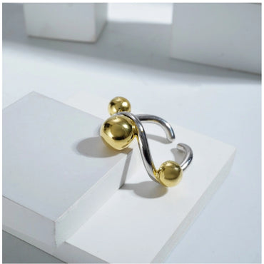 Stainless Steel Stainless Steel Daily Wear Freesize Ring (Silver Plated)