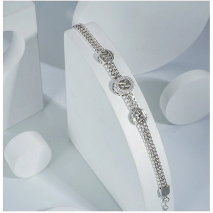 Stainless Steel Unisex Silver Freesize Stainless Steel Loose Bracelet (Silver Plated)