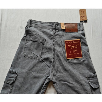 Women's Cotton Blended Solid Cargo Straight Fit (Grey)