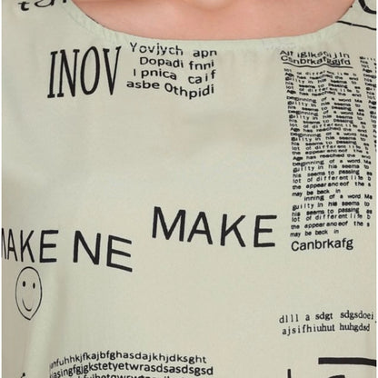 Women's Casual Crepe Sleeveless Slit Dress (Light Green)